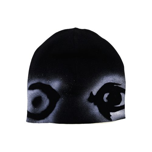 ACTUALHATE INC. CUT N SEWN EYE STENCIL SKULLY (BLACK/WHITE) - OS