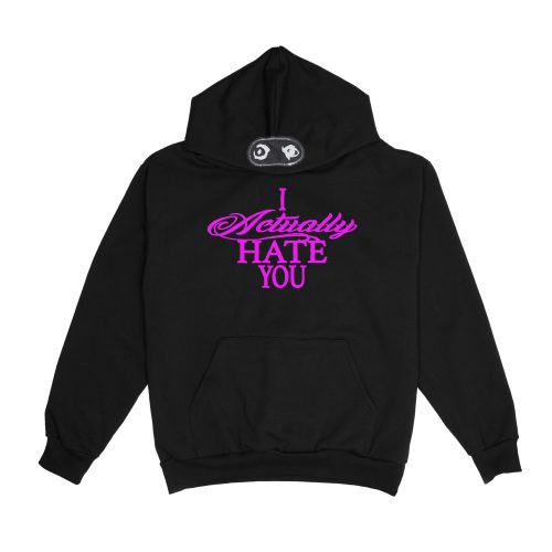 ACTUALHATE INC. - IAH8U PULLOVER HOODIE - BLACK