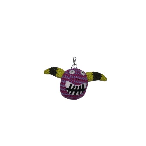 'UN-H8(ONE-OFF) - 'HAPPY' HAND CROCHET KEYCHAIN - 002