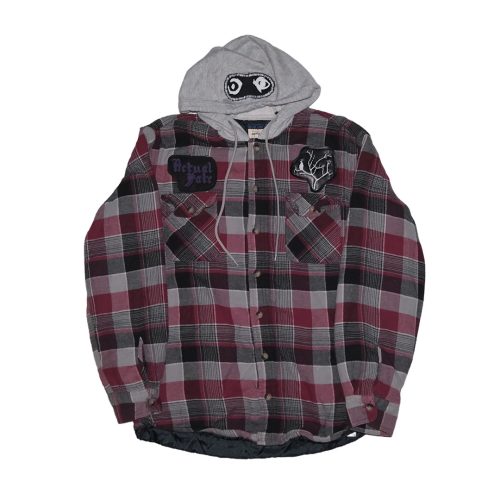'UN-H8(ONE-OFF) - NO SIGHT HOODED FLANNEL - MEDIUM